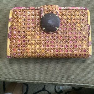 Woven Tan and Brown Women's Clutch